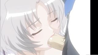 Mischievous Manga Pornography damsel is deep-deep throating a rock hard beef whistle and getting it from the back