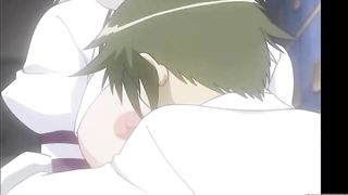 Mischievous Manga Pornography damsel is deep-deep throating a rock hard beef whistle and getting it from the back