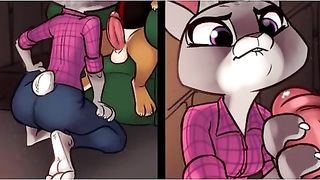 Finnick and Judy from Zootopia are drilling all night long and liking it a slew of