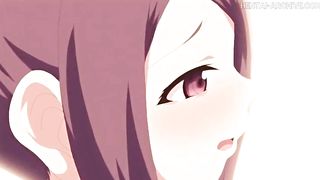 Manga Pornography babe is blushing while a jaw-ripping off boy is gently rubbin' his beef whistle against her