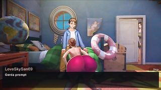 Steaming dark-hued-haired with sunburn lines, Gerda is getting screwed from the back, while wearing dark-hued fishnets