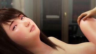 3D Anime Porno ebony-haired is throating a giant knob and evidently getting pummeled for the very first-ever time