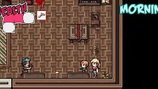 Gigantic-Boobed woman is gently groping a rock rock rock-hard manmeat and blushing, because she wants to ride it