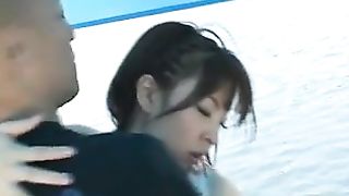 Public voyeur shows an Asian babe with big titties doing her best to please a rich guy