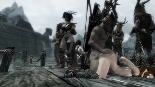 Lacey and Jenna are about to get gangbanged in the late afternoon, by some masked men