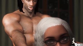 Horny girl is getting nailed the way she likes the most, while her partner is at work