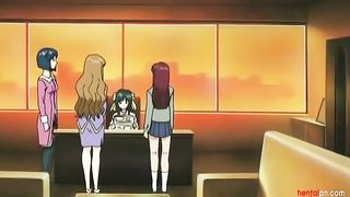 Hentai milf is getting nailed in a public place, after giving a deep blowjob to a stranger