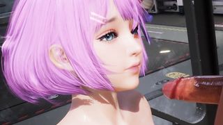 3D Hentai Prn. Hard sex pink-haired hottie
