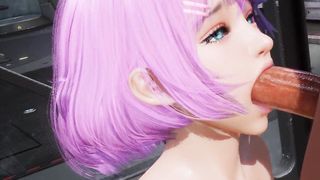 3D Hentai Prn. Hard sex pink-haired hottie