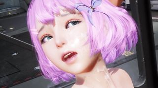 3D Hentai Prn. Hard sex pink-haired hottie