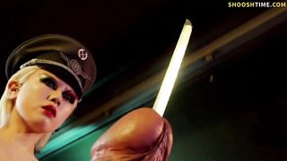 Adult 3D Movie Effects. Fight of Fantasy Futanari Lady and Courageous Asian Girl