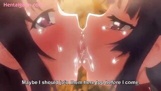 Anime Porn gals with meaty globes are groping against each other and getting tucked with stiff shafts