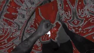 Beautiful, dark-hued guy is having torrid fuck with a buxomy, milky nymph, in the woods