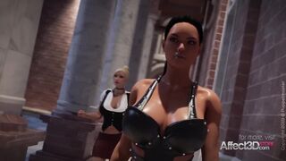 Futa lovemaking intercourse in a musemum