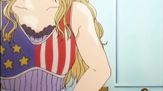 Dweeb gets dude manhood between phat-boobed honies tits