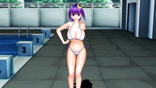 MMD Touhou Patchouli bathing suit dance