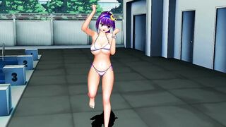 MMD Touhou Patchouli bathing suit dance