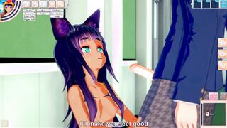 Koikatu - Anubi deepthroats man sausage and gets smashed by schoolgirl 3 DIMENSIONAL MANGA PORN