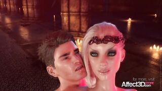 Sexy Blonde Princess ample milk boobs vampire ass fucking hump