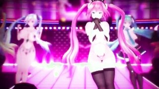 Mmd Miku hatsune with a spectacular figure and super-steamy hooters finest for adult three dimensional manga porn