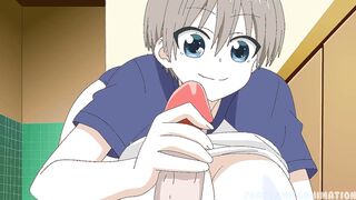 Uzaki-chan wa Asobitai! - Hana Uzaki Anime Porn UTTER Oral Job