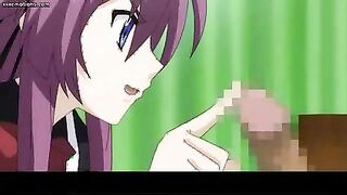 Killer Anime Porn French maid is groping her manager's rock hard trunk until he erupts from sheer pleasure