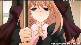 Anime Porn gal with lengthy, orange hair is sensing an mighty climax in an empty bus