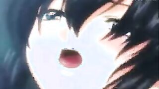 Abnormal Asian anime porn of a saucy college girl in uniform who gets dual boinked and creamed