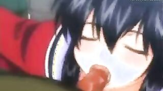 Abnormal Asian anime porn of a saucy college girl in uniform who gets dual boinked and creamed