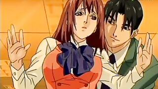 Banging a handsome anime porn assistant with hefty breasts and a vulva brilliant for munching and pleasuring