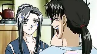 Anime Porn maid with a uber-cute pair of hooters gets wedged rigid by the youthfull sir of the mansion