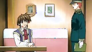 Manga Porn stunner with green hair penetrated messily by a junior boy at the library