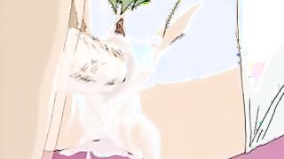 Manga Porn stunner with green hair penetrated messily by a junior boy at the library