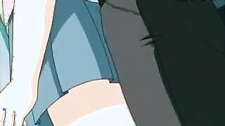 Anime Porn nymph with uber-cute udders slides out of her college microskirt and gets fingerblasted in the classroom