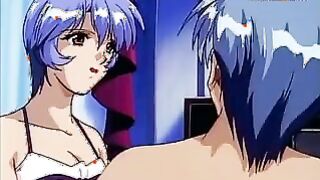 Observe Lilac haired manga porn stunner with thick udders have fun with a junior HARDCORE dude