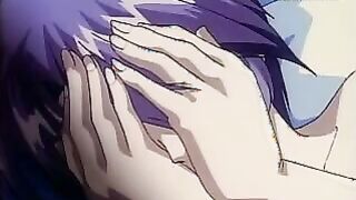 Observe Lilac haired manga porn stunner with thick udders have fun with a junior HARDCORE dude