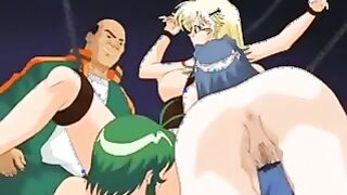 Trio way fuck with all girl anime porn SADISM & MASOCHISM beotches and a dude who joins in from time to time