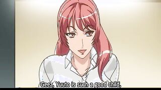 Anime Porn dame with a ginormous set of boobies on her back so a teenage buddy can lovemaking her rock-hard