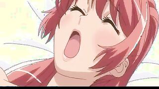 Anime Porn dame with a ginormous set of boobies on her back so a teenage buddy can lovemaking her rock-hard