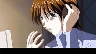 Hard-Core anime porn hookup with a little damsel in bonds and with a throat gag and her sista