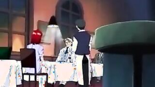 Spunky Anime Porn woman with crimson hair is having romp with her neighbor until she blows a load