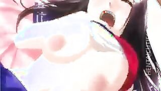 Anime Porn girl is getting her taut slit jammed with rock firm man-meat in her sofa