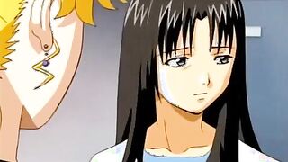 Manga Porn damsel with a fat booty and her neighbor having a FFM threeway