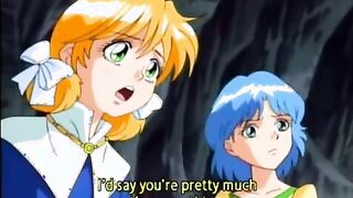 Anime Porn three way with nice queens and monsters with giant manga porn knobs