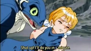 Anime Porn three way with nice queens and monsters with giant manga porn knobs