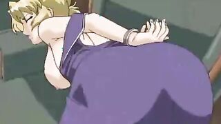 Manga Porn three way with a cougar and a teenage duo - giant titties and wet anime porn hump