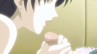 Anime Porn Series. Honey deep-throats on a trunk and strokes it dry of all the sement