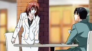 Big-Boobed Manga Porn girl is having lovemaking with her manager, because she wants to keep her job