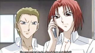 Anime Porn chick with big bosoms is providing a boob job to her paramours, before they romp her