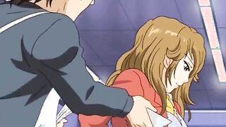 Anime Porn stunner with thick globes gets her mouth drilled and her snatch intruded by a nubile dude